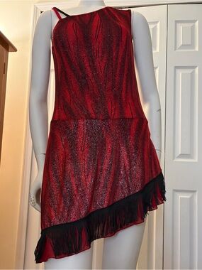 Like New! Jerry’s Skating Wear Fire and Fringe Costume - women’s size large